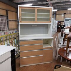 【愛品倶楽部柏店】　共和産業　シャロー１２０ＫＢ５０　２枚スライド扉キッチンボード　ナチュラル