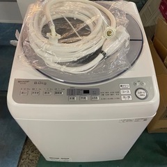 格安投稿】シャープ 全自動洗濯機 8kg 2019年製 ES-GV8D-S ダイヤカット