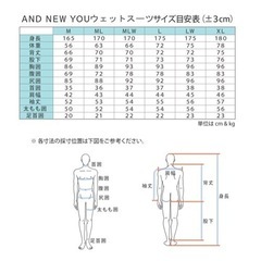 未使用品！Lサイズ5mm/3mmセミドライウェットスーツ