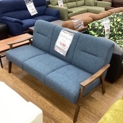 KL-84【新入荷 リサイクル品】3シーターソファ ネイビー
