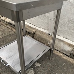 業務用 作業台 スライド台付き 幅600×奥行600×高さ810 特注品 厨房機材 厨房機器 店舗用品 調理台 直接引き取り可 大阪発 厨房用品 