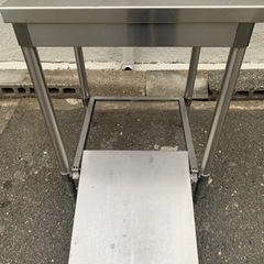 業務用 作業台 スライド台付き 幅600×奥行600×高さ810 特注品 厨房機材 厨房機器 店舗用品 調理台 直接引き取り可 大阪発 厨房用品 