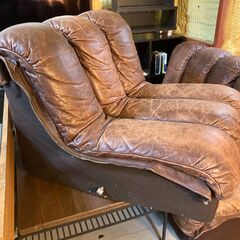 ✨🔔期間限定🔥ジモティー特別価格🔔✨アンティーク家具 スネークソファ9段 本革 3人掛け