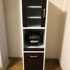 隙間ミニキッチン　扉付　炊飯器・電気ケトルセット購入なら3000円