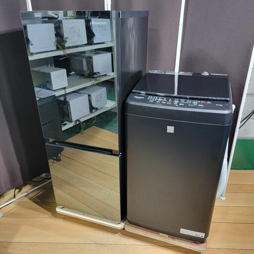‍♂️sh1226売約済み‼️設置まで無料‼️最新2020年製✨鏡面ガラストップ✨Hisense 家電セット