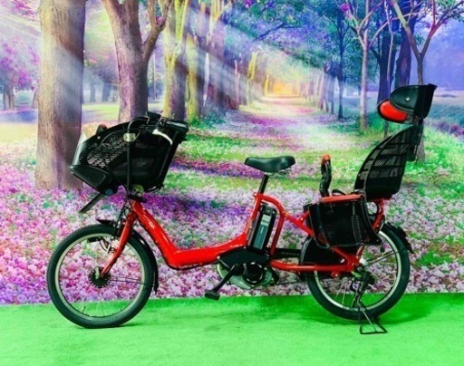 ❷ 4658子供乗せ電動自転車ヤマハ3人乗り新品20インチ良好バッテリー