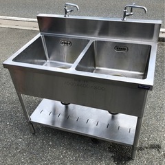 ⭐︎中古品　マルゼン　2槽シンク　1000×600×800mm  厨房用品⭐︎