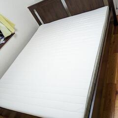 IKEA クイーンサイズ ベッド マットレス付