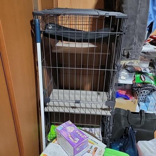 猫のゲージ、デオトイレで未使用