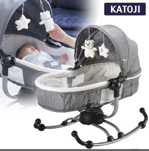 【美品】KATOJI ベビーベット、ベビーチェア　360°回転式