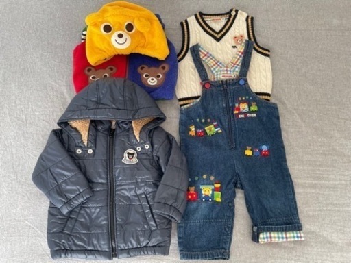 ミキハウス 男の子80cm 中古洋服4点セット