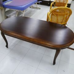 maruni センターテーブル ガラス板付き 猫足 幅135×奥行65×高さ45cm