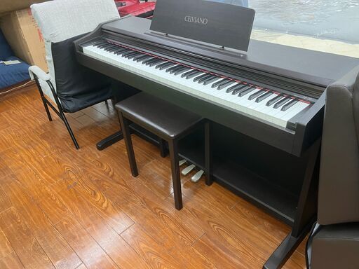 【値下げしました!!】CASIO カシオ 88鍵盤 電子ピアノ AP-25 CELVIANO/セルヴィアーノ 椅子付き 2002年製 No.4490●電子キーボード 楽器 ※現金、クレジット、スマホ決済対応※