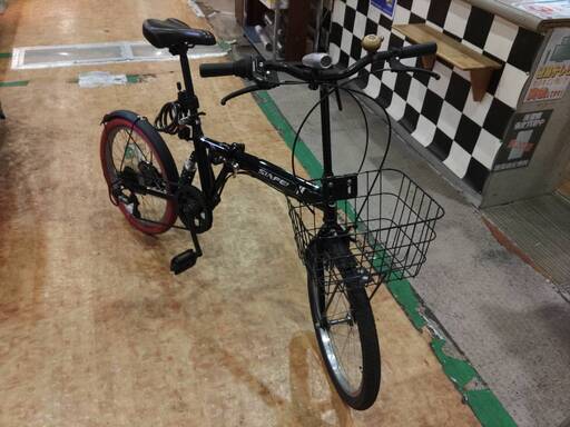 展示品)SIAFEI 変速折りたたみ自転車(ブラック)