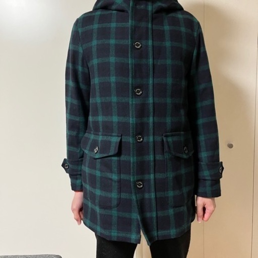 BURBERRY BLACK LABEL チェック柄 ダッフルコート バーバリーブラック