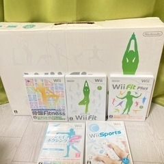 Wii本体&Wii fit&ソフト&コントローラ&ヌンチャク