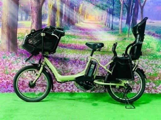 ❷ 4656子供乗せ電動自転車ヤマハ3人乗り新品20インチ良好バッテリー