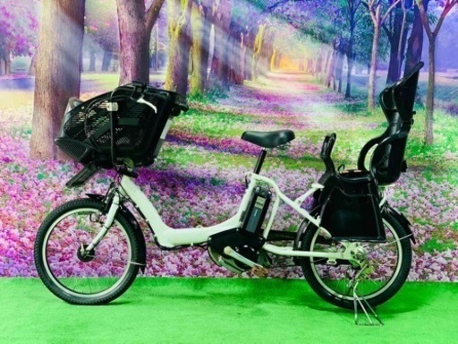 ❷ 4653子供乗せ電動自転車ヤマハ3人乗り新品20インチ良好バッテリー