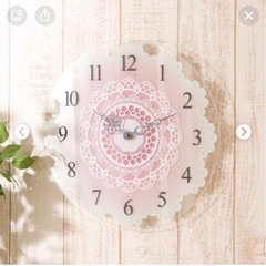 【ネット決済】【受け渡し約束済み】時計　壁掛け　ピンク　可愛い　ガラス
