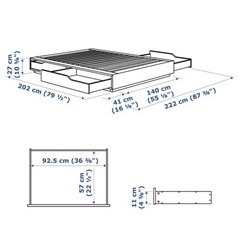 ご成約済】IKEA ベッド【MANDAL（マンダール）】ダブルベッド