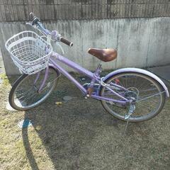 自転車　子供用　22インチ　MAHALO　パープル