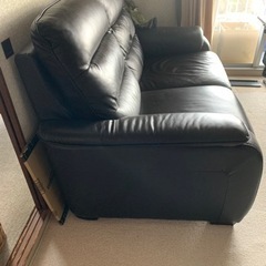 ソファ　ダークブラウン　合皮