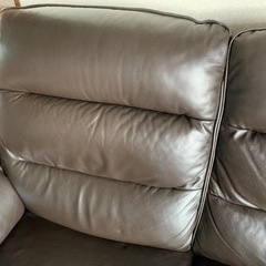 ソファ　ダークブラウン　合皮