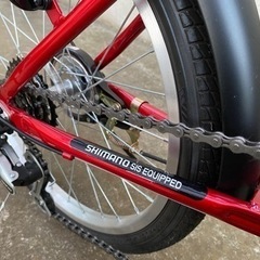 受け渡し予定者決まりました》《直接お渡し限定》折り畳み自転車 赤