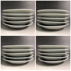 🔷🔶🔷ut5/42　伝統 九谷焼 山近泰 造 草花模様 色絵平皿 銘々皿 五客 五枚 現代九谷 大志窯 山近 泰🔷🔶🔷