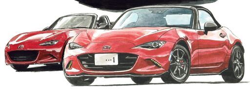 NC-306 マツダ ロードスター/RX-7 限定版画 直筆サイン有 額装済 作家 平右ヱ門 マツダ - NC-1280マツダロードスター限定版画直筆サイン額装作家平右ヱ