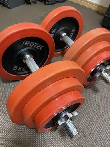 状態良好 IROTEC(アイロテック)　トライアルセットR40　フラットベンチ+ラバーダンベル40KGセット  手渡し希望/自社配送可能（配送エリアについてお問い合わせください )