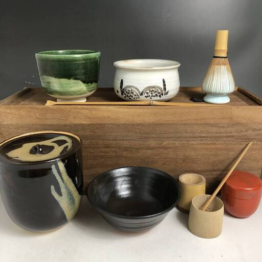 青藍窯 セラミック藍 正倉院 瑞鳥 汲出茶器 6点セット 未使用