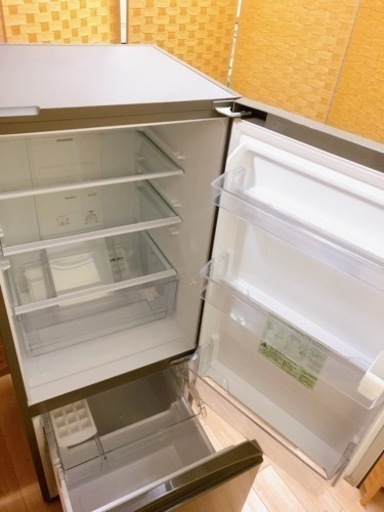 【引取】AQUA アクア 冷凍冷蔵庫 AQR-U18F-(S) 2018年製 2ドア 右開き