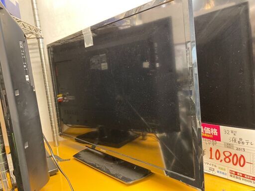 ☆中古￥19,800！【会員価格￥17,800】SHARP　32インチ液晶テレビ　家電　2019年製　2T-C32AE1型　【BL145】