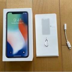 iPhoneX 空箱、SIMピン、イヤホン変換アダプタ