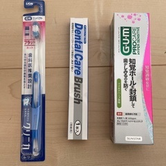歯ブラシ二本と歯磨き粉
