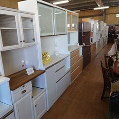 【愛品倶楽部柏店】　共和産業　シャロー１２０ＫＢ５０　２枚スライド扉キッチンボード　ナチュラル