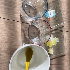 【未使用】コップ、ガラスの小皿
