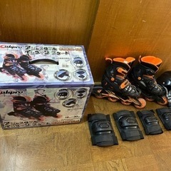 中古　子供用　インラインスケートセット　18-20cm