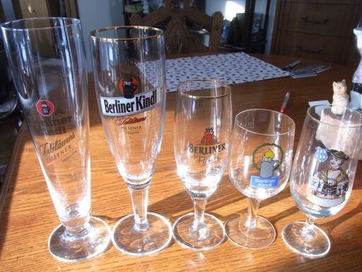 ドイツ　ビールグラス　Berliner Kindl　ベルリナーキンドル等　５個