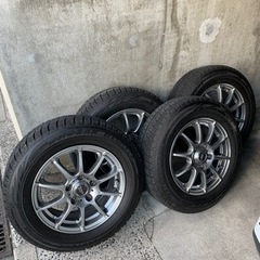 【大幅値下げ】ブリザック☆スタッドレスタイヤ　ホイール付き4本　美品 スタッドレスタイヤ4本セットホイール付きBSブリザック 195/65R15