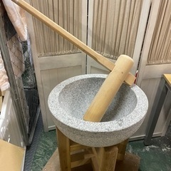 臼と杵　キレイです★石臼と杵2本