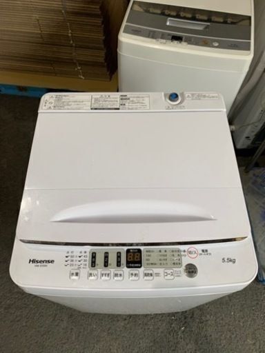 美品・配送可能　2021年　二人分のお洗濯、ラクラクOK! まとめて便利な、5.5kg 5.5kg 全自動洗濯機 HW-E5504