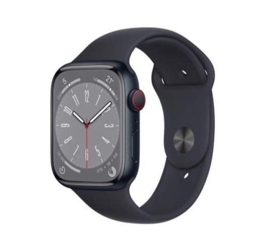 新品 未開封 Apple Watch 8 アップルウォッチ8 45mm ミッドナイトアルミニウムケース ミッドナイトスポーツバンド セルラーモデル MNK43J/A 2022/12/25