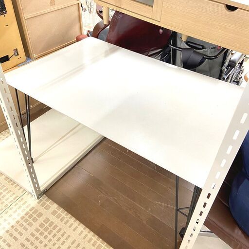 6/25ニトリ ダイニングテーブル DT NCUBO 120 2012年製 ホワイト 家具