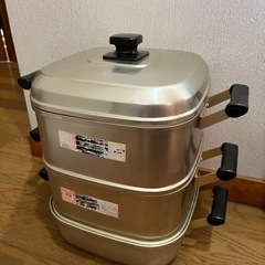 決まりました‼️  アルミ製 三段蒸し器 26cm ツルマル印