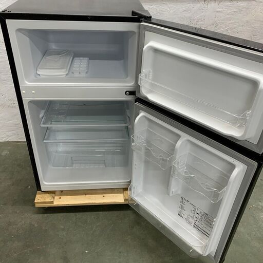 【maxzen】マクスゼン 冷凍冷蔵庫 容量90L 冷凍室26L 冷蔵室64L JR090ML01GM 2019年製