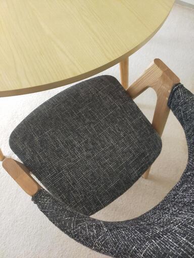 ダイニングテーブルチェア三点セット2人がけ4人用ベージュ北欧天然木IKEA − 神奈川県