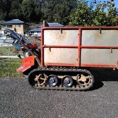 運搬車　チクスイ　手動ダンプ！　実働！！　キャタピラ良い状態！ハンドル少々歪みあり。