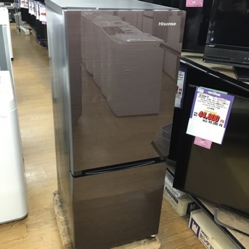#L-106【ご来店頂ける方限定】Hisenseの2ドア冷凍冷蔵庫です